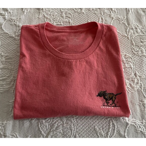 Crown & Ivy Duck Hunting Dog Theme Chocolate Labrador T-Shirt Cotton Mens 2XL - Picture 9 of 9